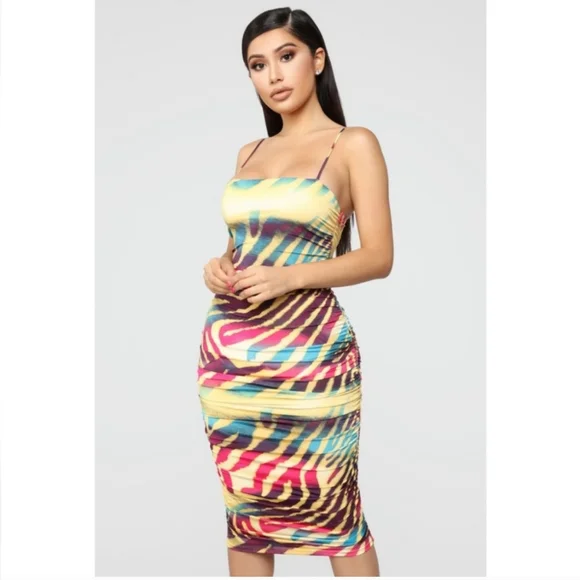 Fashion nova zebra colorful dress - Picture 9 of 10